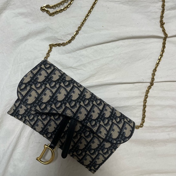 Dior Long Saddle Wallet with Chain *Authentic* - Picture 5 of 8
